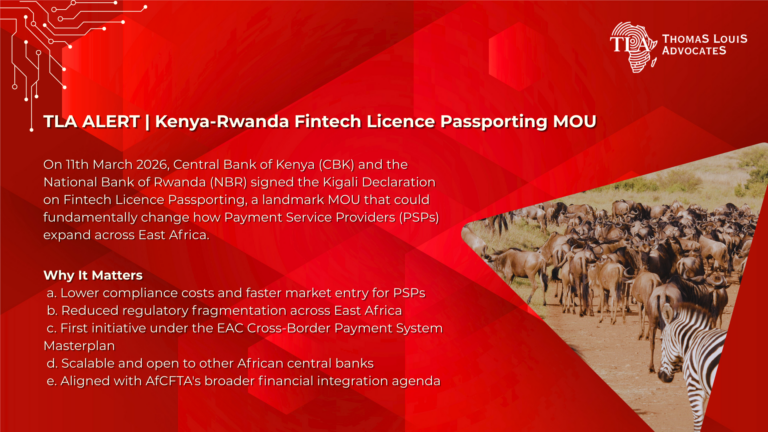 TLA ALERT Kenya-Rwanda Fintech Licence Passporting MOU